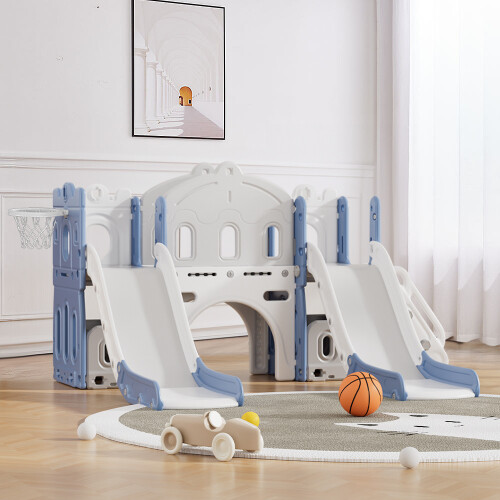 Living And Home Toddler Two Slides Playset 1