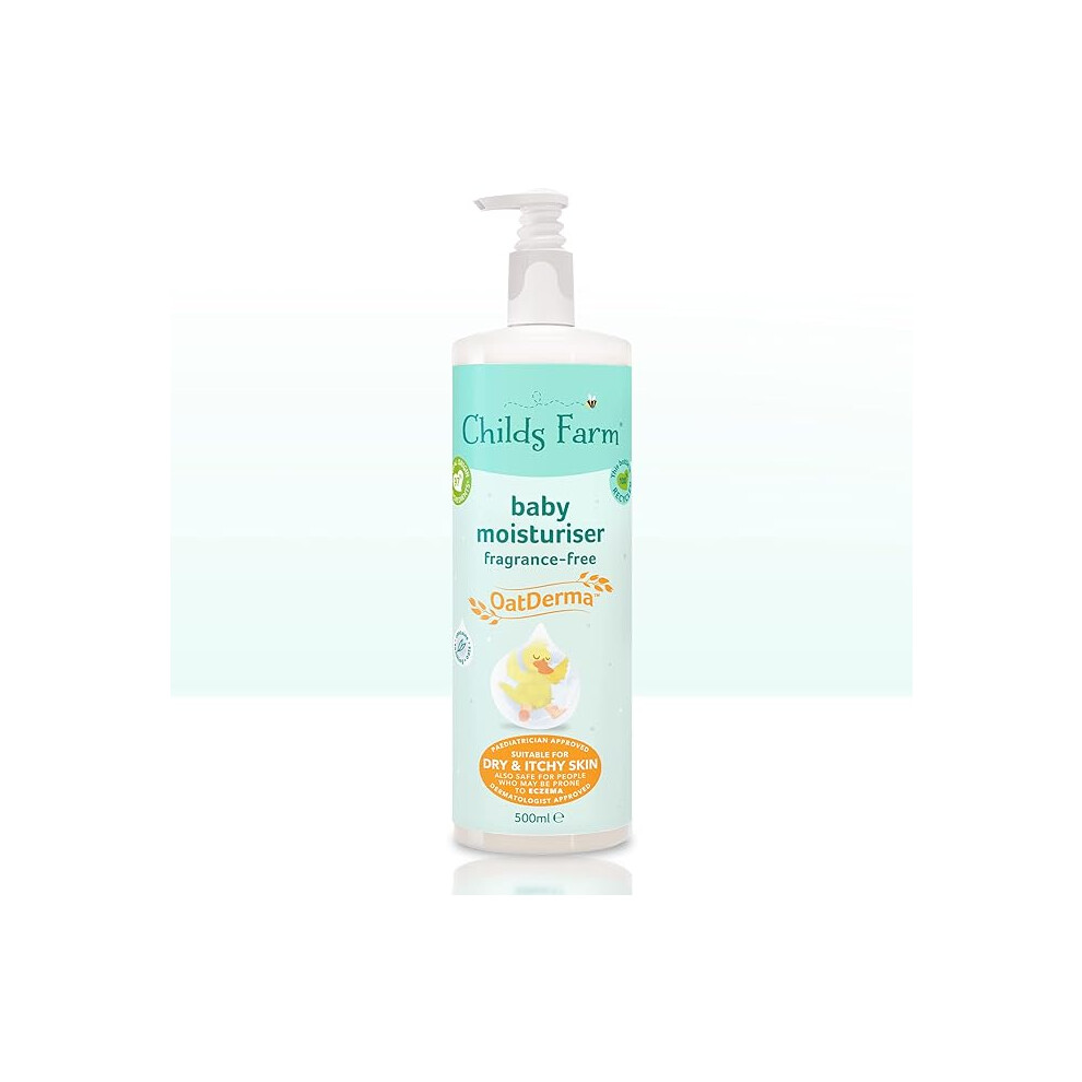 Childs Farm | OatDerma Baby Moisturiser 500ml| Suitable for Newborns with Dry, Itchy & Eczema-prone Skin