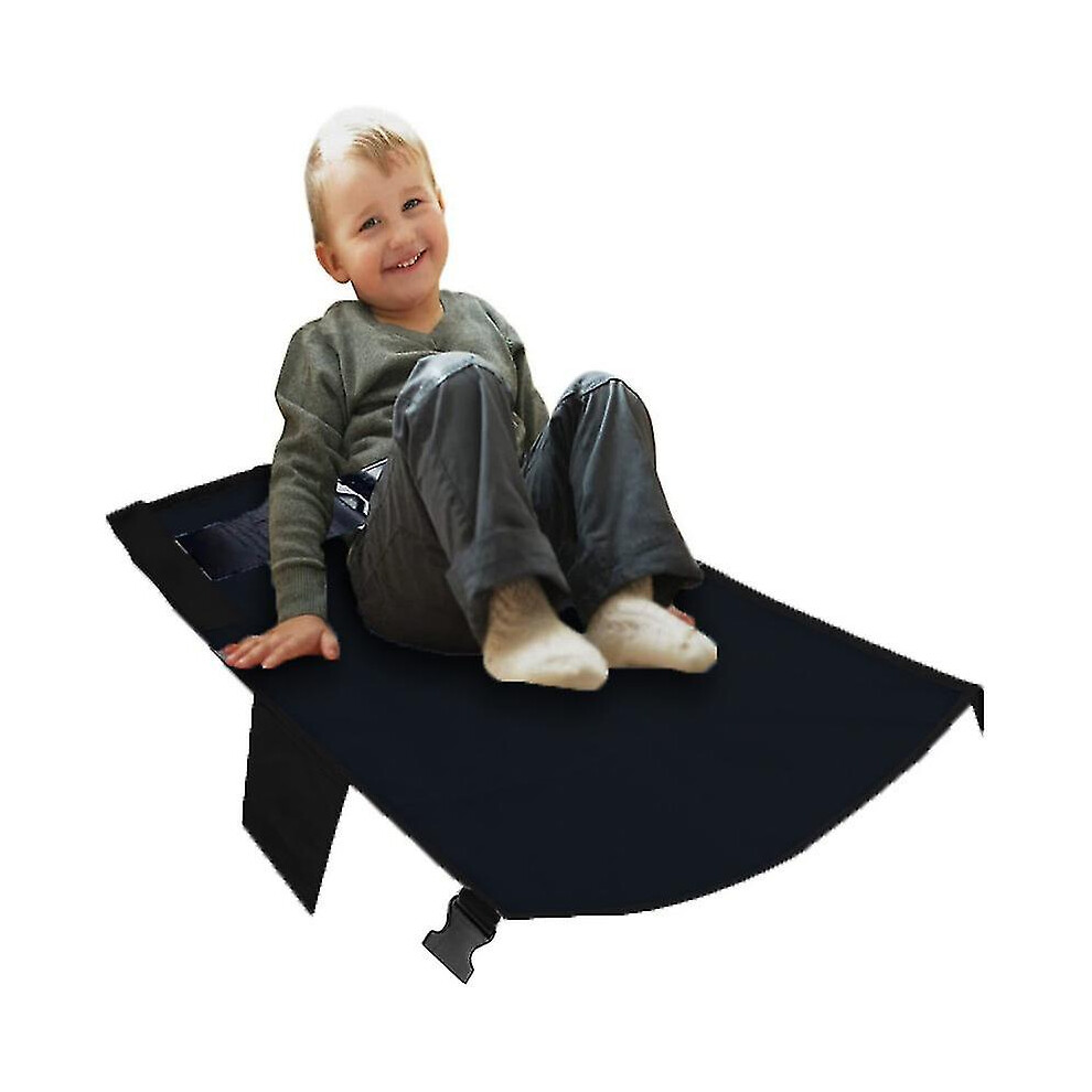 (Black) Airplane Bed Footrest Bed For Kids Hammock Airplane Seat Extender Leg Rest Black