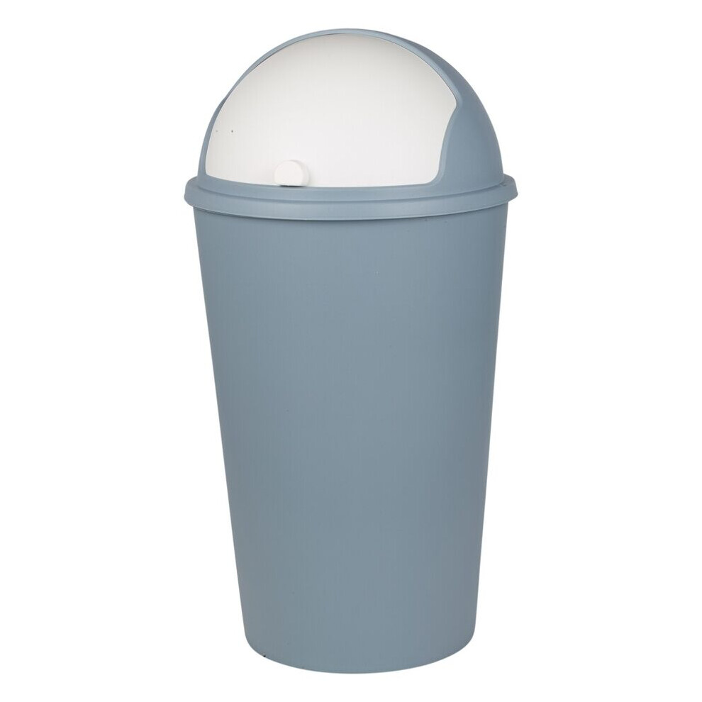 (Blue) 25L Push Can Slide Top Lid Garbage Rubbish Bin