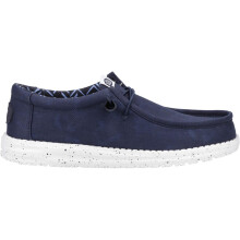 (43) Hey Dude WALLY STRETCH CANVAS Herren Loafer Schuhe in Navy