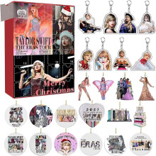 Taylor Swift The Eras Tour Christmas Advent Calendar 2023, Xmas 24 Days Countdown, Taylor Pendant Ornaments Keychains Gifts Present