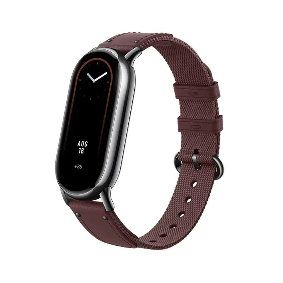 (Brown) Watch Strap Waterproof Silicone Strap Durable Stylish Replacement Wristband For Xiaomi Smart Band 8 Brown 4522139851101