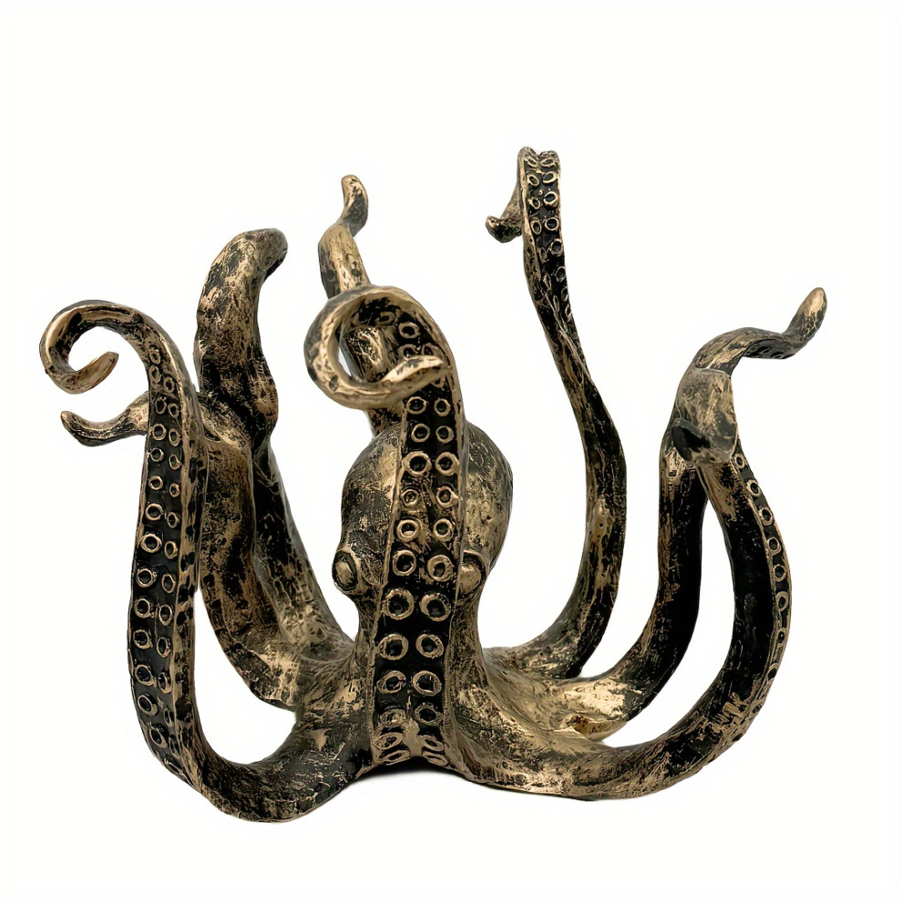 (Octopus Ornament) Octopus Sculpture Octopus Home Resin Decoration Living Room,Key Storage Decoration