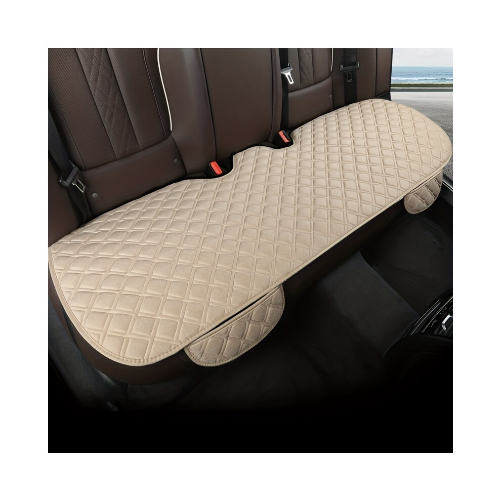 (, Rear Seat) Car Front Or Rear Seat Protector, Universal Seat Cushion For Most Car Beige 9448871738010
