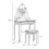 Living And Home Makeup Vanity Desk with Mirror and Stool 5