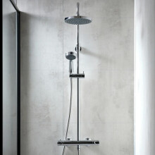 Triton Dene Diverter Thermostatic Bar Mixer Shower Chrome Drencher UNDETHBMDIV