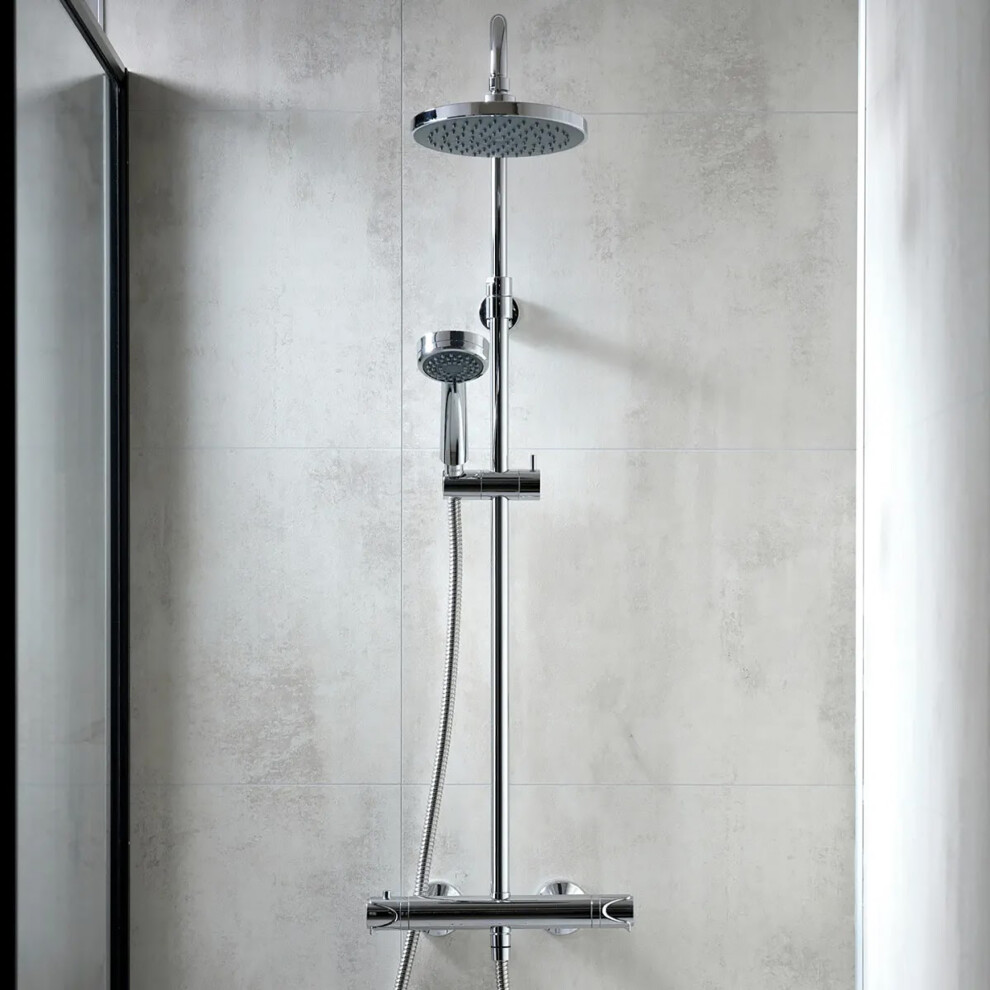 Triton Dene Diverter Thermostatic Bar Mixer Shower Chrome Drencher Undethbmdiv
