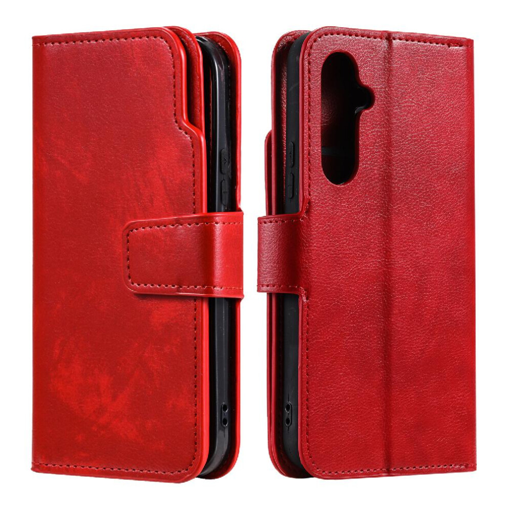 (Red) Case For Samsung Galaxy S23 Fe 9 Card Slots Magnetic Pu Leather Wallet Kickstand Red 764762614805