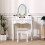 Living And Home Makeup Vanity Desk Set with LED Lighting 2