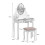 Living And Home Makeup Vanity Desk Set with LED Lighting 5