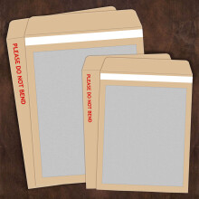 (1 Sample, A5 / C5 - 229mm x 162mm) PLEASE DO NOT BEND HARD CARD BOARD BACKED ENVELOPES MANILLA BROWN A4 A3 A5 C6 A6