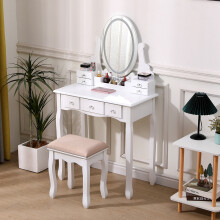 Makeup Vanity Desk Set with LED Lighting