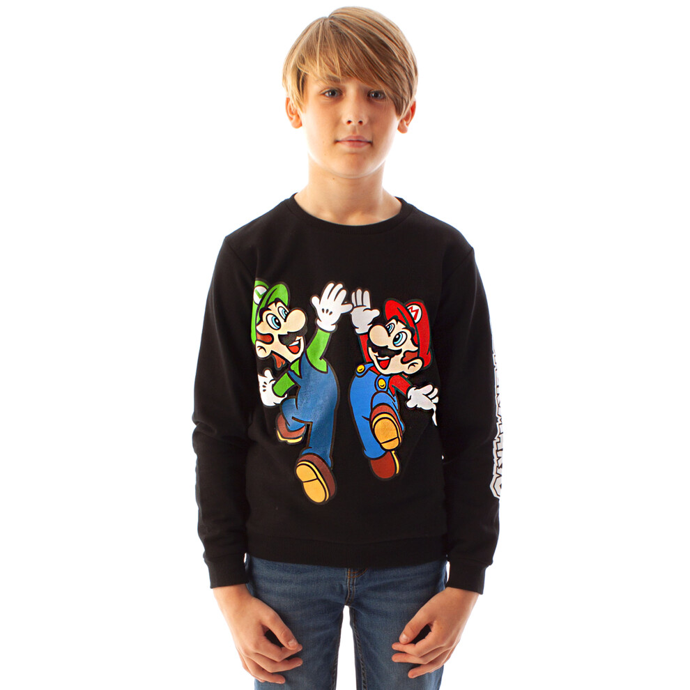 (13-14 Years) Nintendo Sweatshirt (Boys Black)