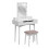 Living And Home Modern Makeup Desk Set with Lighted Mirror and Stool 4