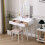 Living And Home Modern Makeup Desk Set with Lighted Mirror and Stool 2