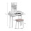 Living And Home Modern Makeup Desk Set with Lighted Mirror and Stool 5