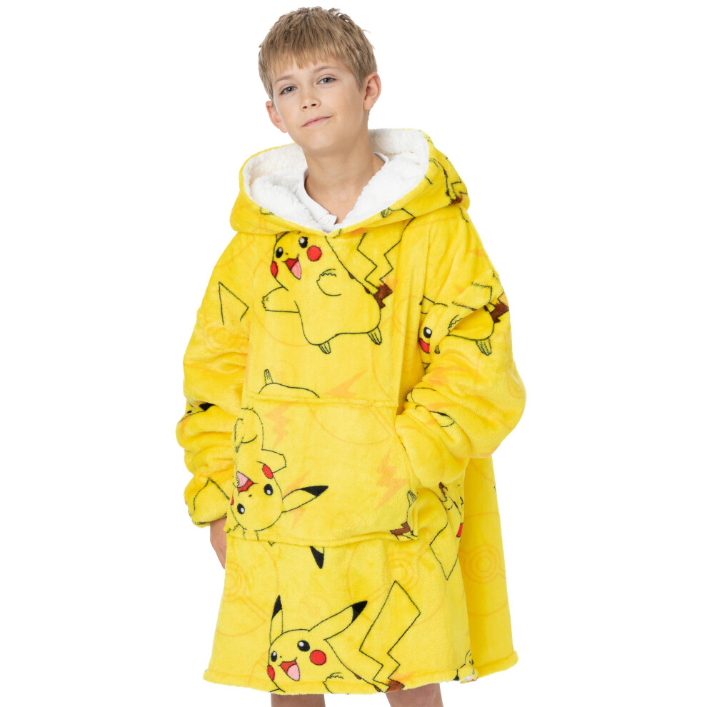 Pokemon Blanket Hoodie (Unisex Kids Yellow)