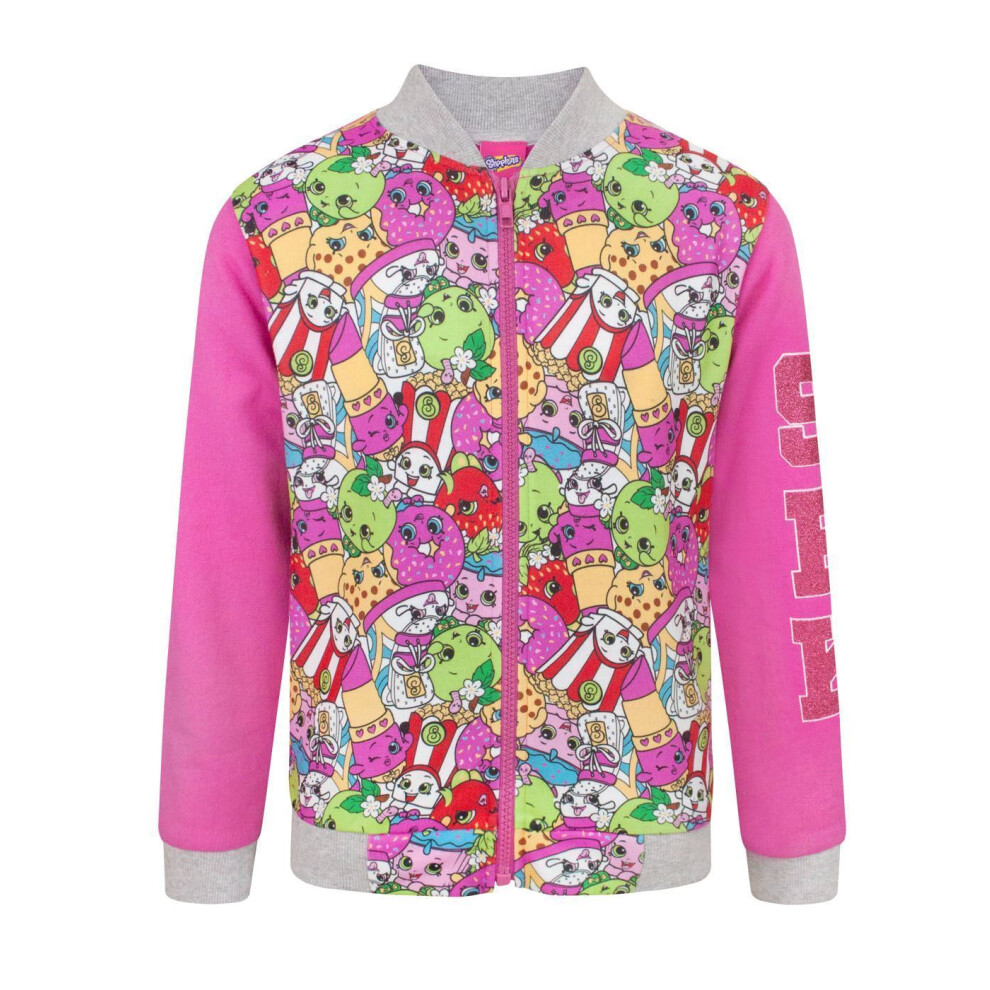 (7-8 Years) Shopkins Bomber Jacket (Girls Pink)