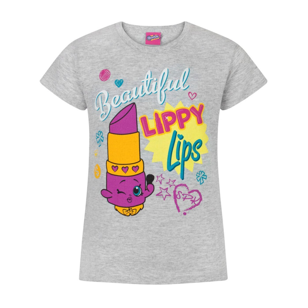 (3-4 Years) Shopkins Short Sleeved T-Shirt (Girls Grey)