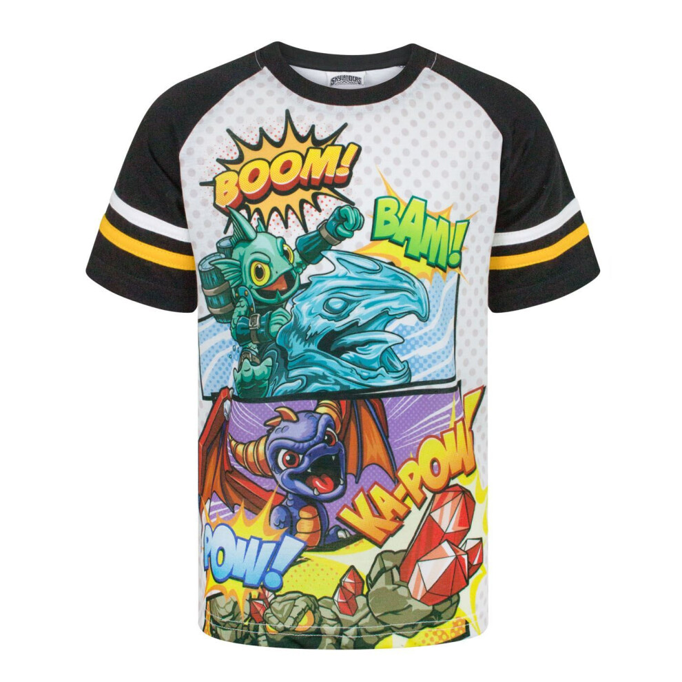 (3-4 Years) Skylanders Raglan Short Sleeved T-Shirt (Boys Yellow)