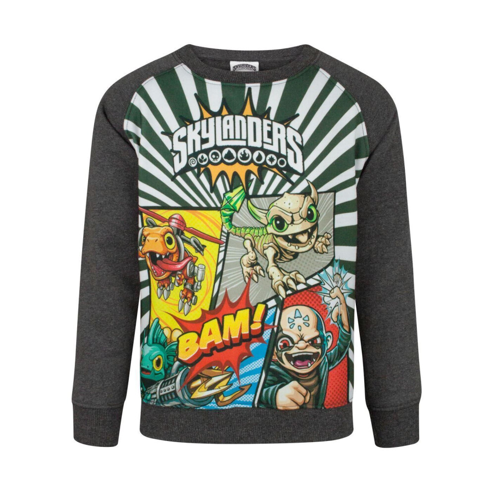 (7-8 Years) Skylanders Sweatshirt (Boys Grey)