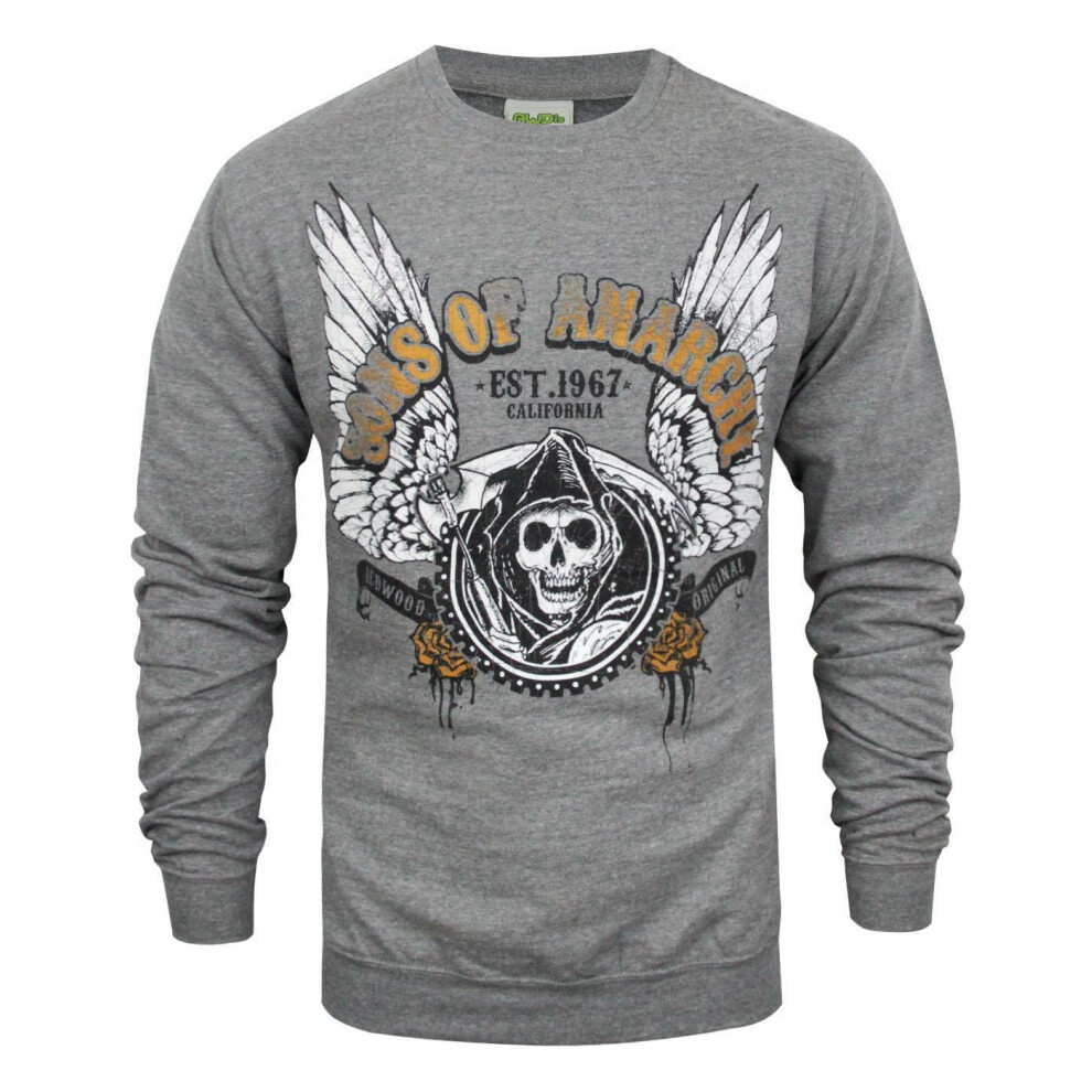 (Medium) Sons of Anarchy Sweatshirt (Mens Grey) 