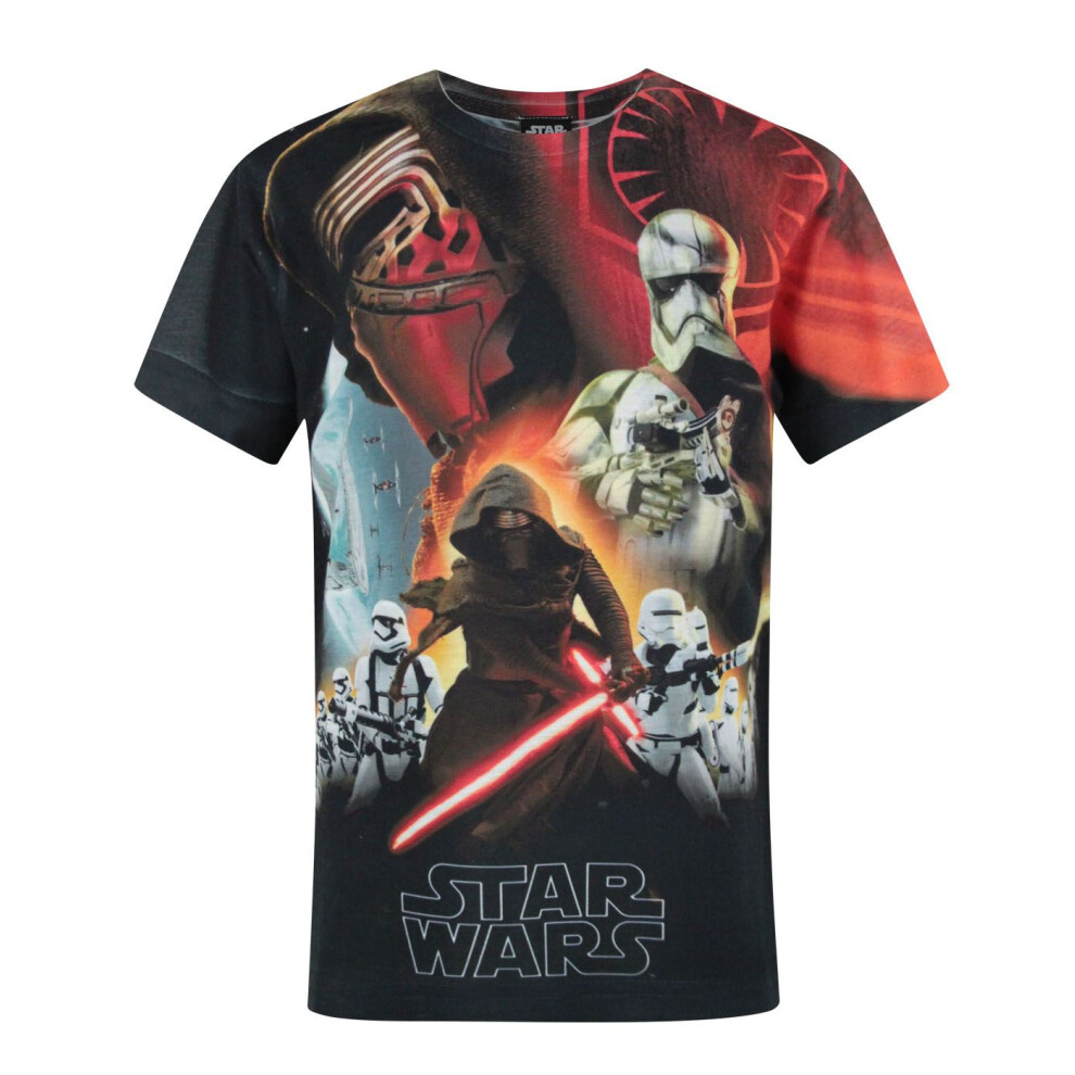 (3-4 Years) Star Wars Short Sleeved T-Shirt (Boys White)