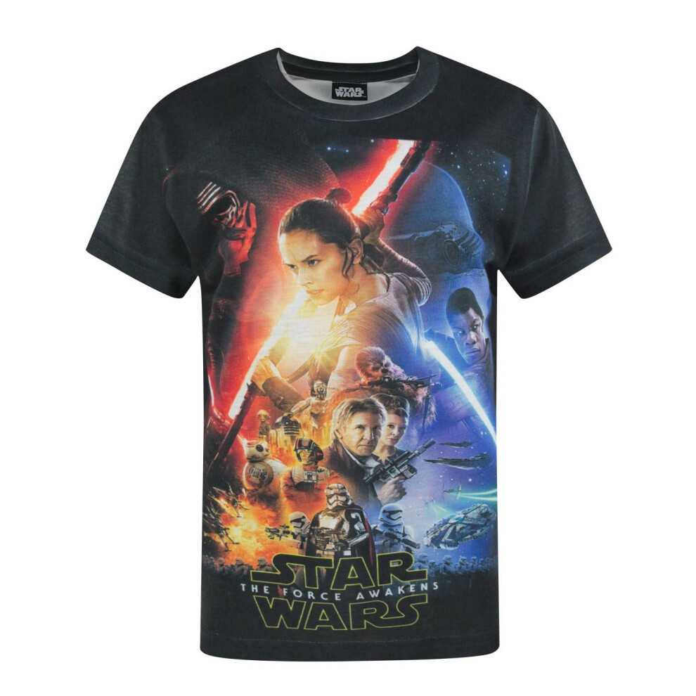 (3-4 Years) Star Wars Short Sleeved T-Shirt (Boys Black)