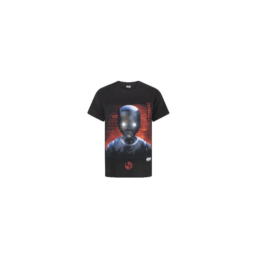 Star Wars Boys Black (9-10 Years) Short Sleeved T-Shirt (S )