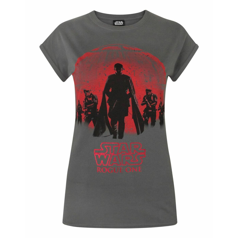 (Small) Star Wars Short Sleeved T-Shirt (Womens Grey)