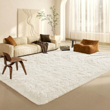 (Cream, 200X290CM) Large Shaggy Rugs Non-Slip Fluffy Rug Soft Carpet Mat