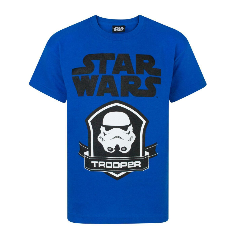 (7-8 Years) Star Wars Short Sleeved T-Shirt (Boys Blue)