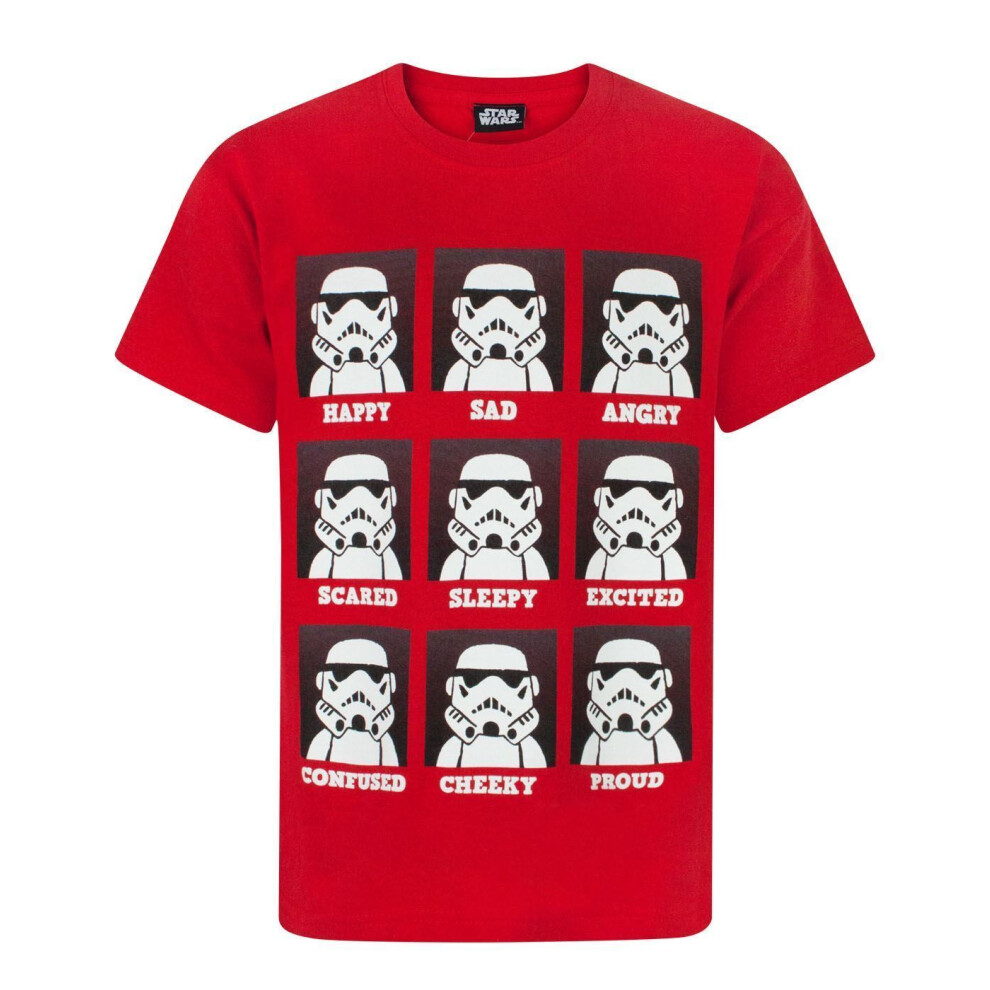 (5-6 Years) Star Wars Short Sleeved T-Shirt (Boys Red)