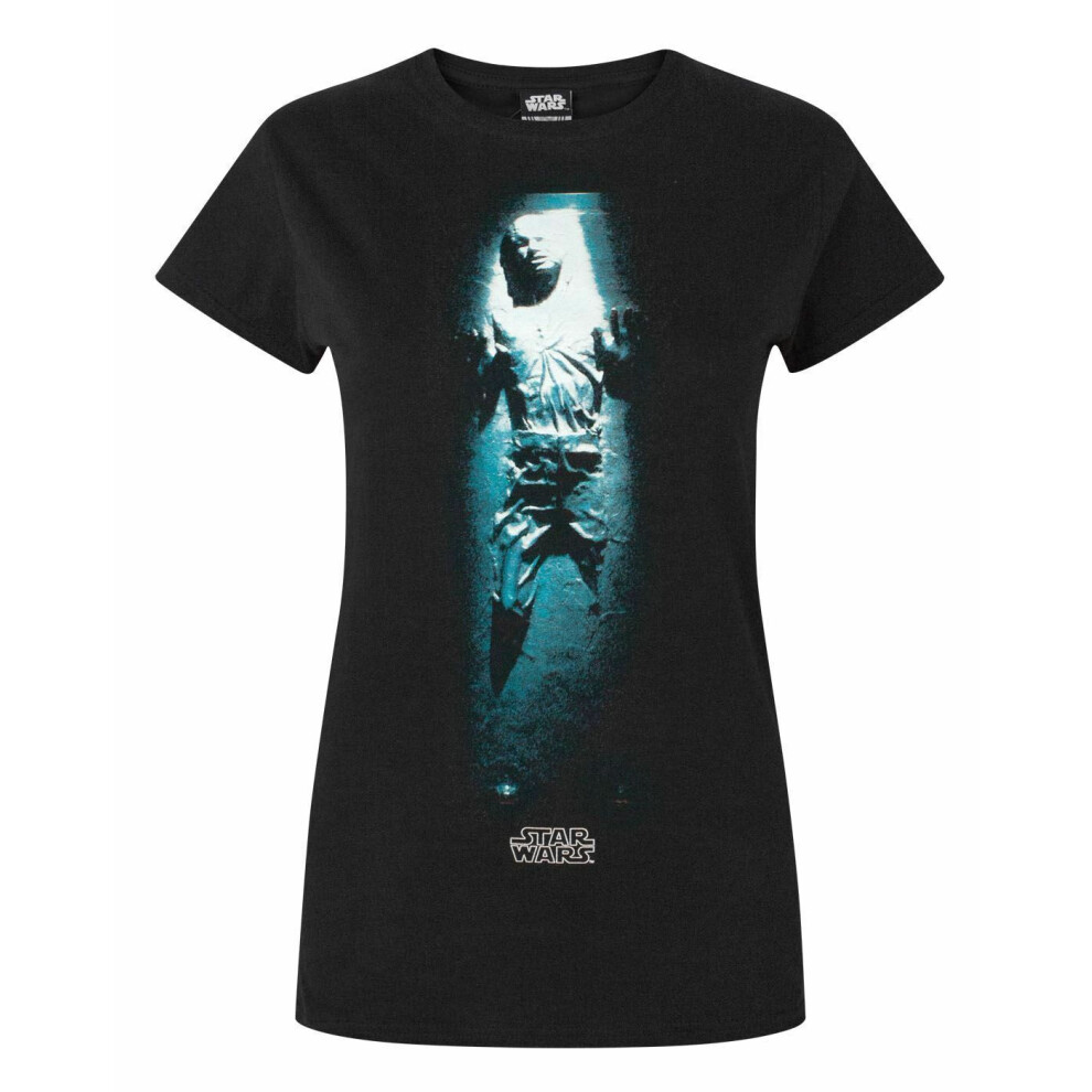 (Large) Star Wars Short Sleeved T-Shirt (Womens Black)