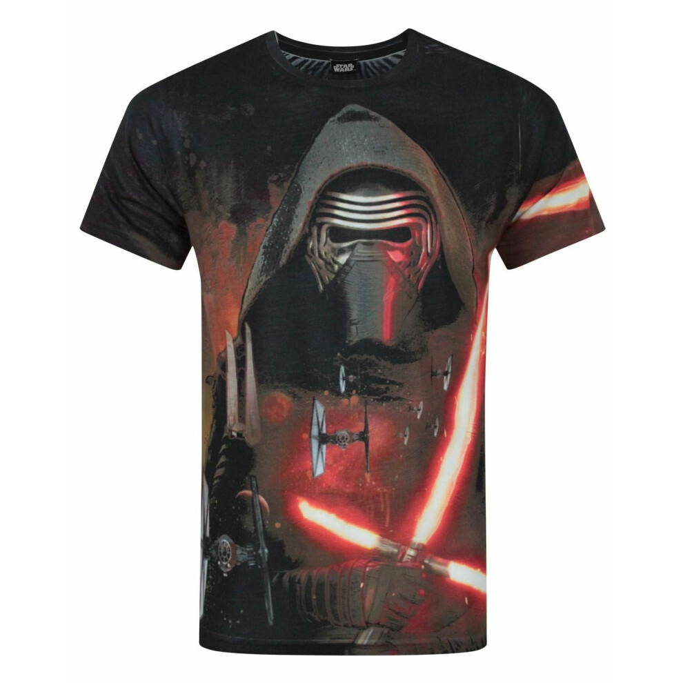 (Small) Star Wars Short Sleeved T-Shirt (Mens White)