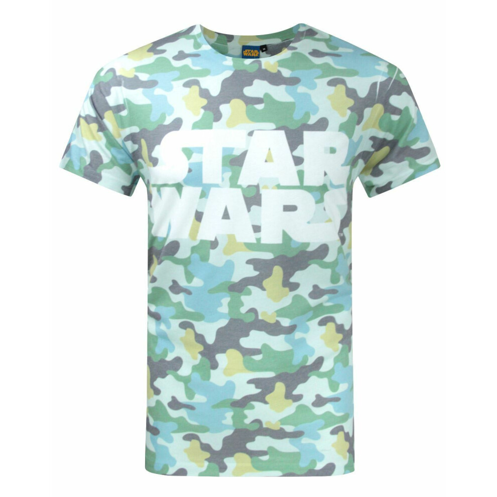 (Small) Star Wars Short Sleeved T-Shirt (Mens Green)