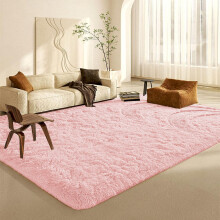 (Pink, 120X170CM) Large Shaggy Rugs Non-Slip Fluffy Rug Soft Carpet Mat