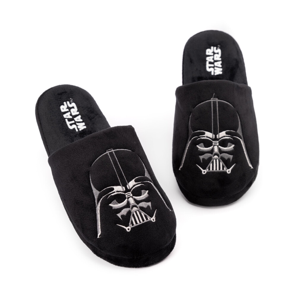(9-10 UK) Star Wars Mule Slippers (Mens Black)