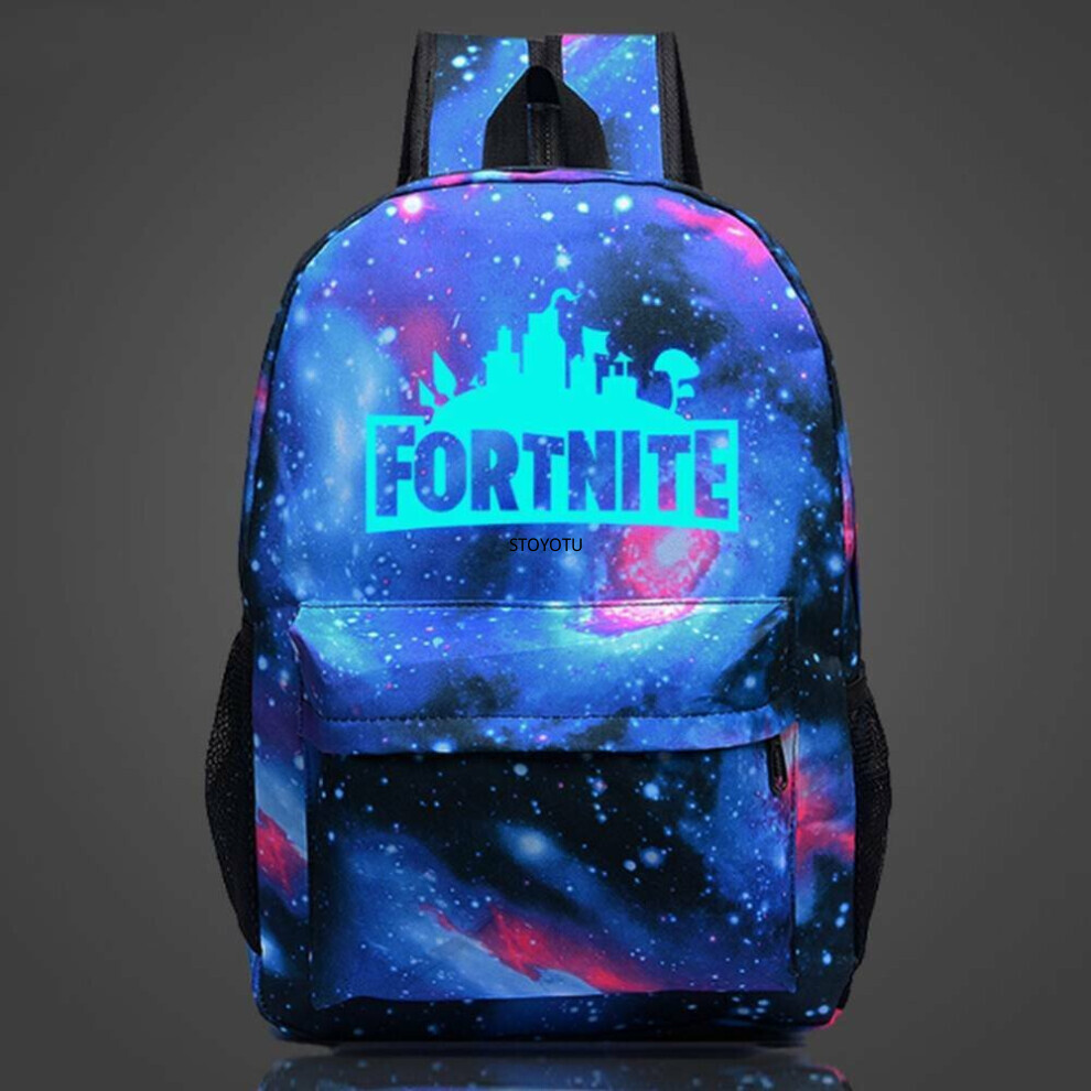 (Galactic) Luminous Fortnite Backpack | Glow In The Dark School Bag Backpack For Teenager