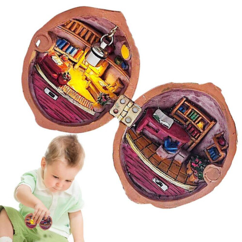 DIY Miniature Nut Shell House Resin Secret Scene 1