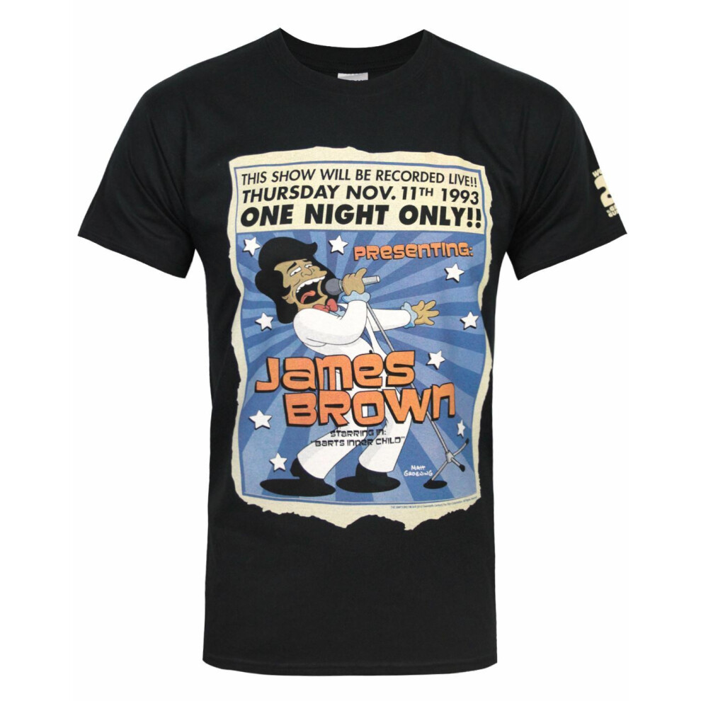 (Large) The Simpsons Short Sleeved T-Shirt (Mens Black)