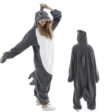 (Shark onesie 4, S fit 148cm-158cm) Pajamas cartoon one-piece pijama women men suit onesies for adults fleece couple raccoon