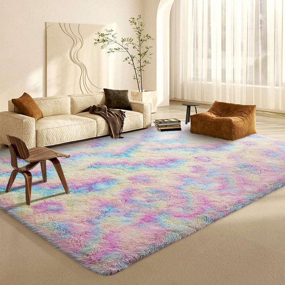 (Rainbow, 60X220CM) Large Shaggy Rugs Non-Slip Fluffy Rug Soft Carpet Mat-image-OPC-PDQVJY5-NEW