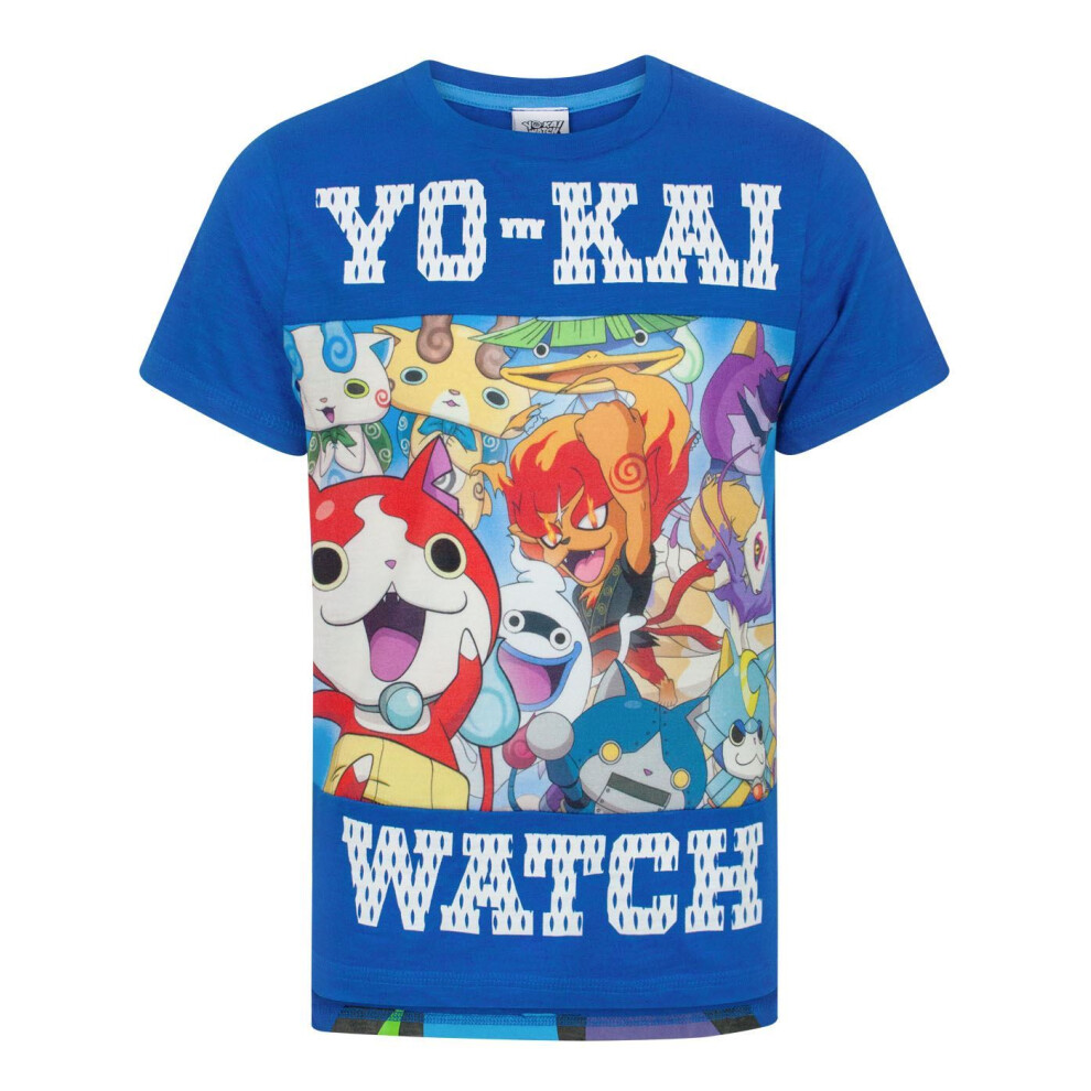 (7-8 Years) Yo Kai Watch Short Sleeved T-Shirt (Boys Blue)