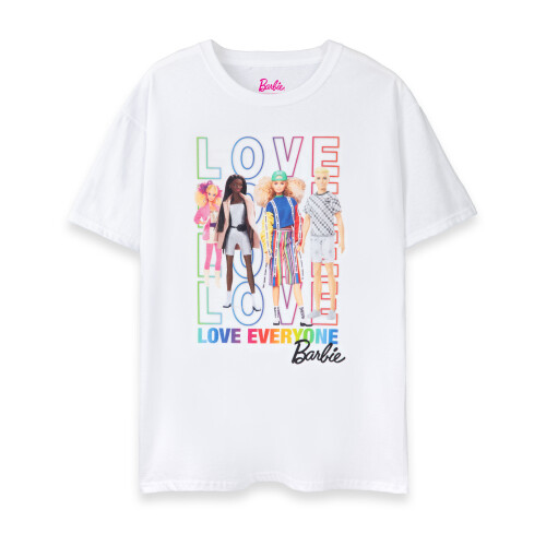 Barbie (Small) Barbie Short Sleeved T-Shirt (Womens White) 1