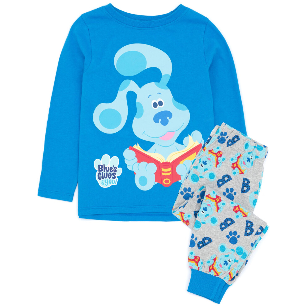 (4-5 Years) Blue's Clues & You! Long Sleeve Long Leg Pyjama Set (Boys Blue)