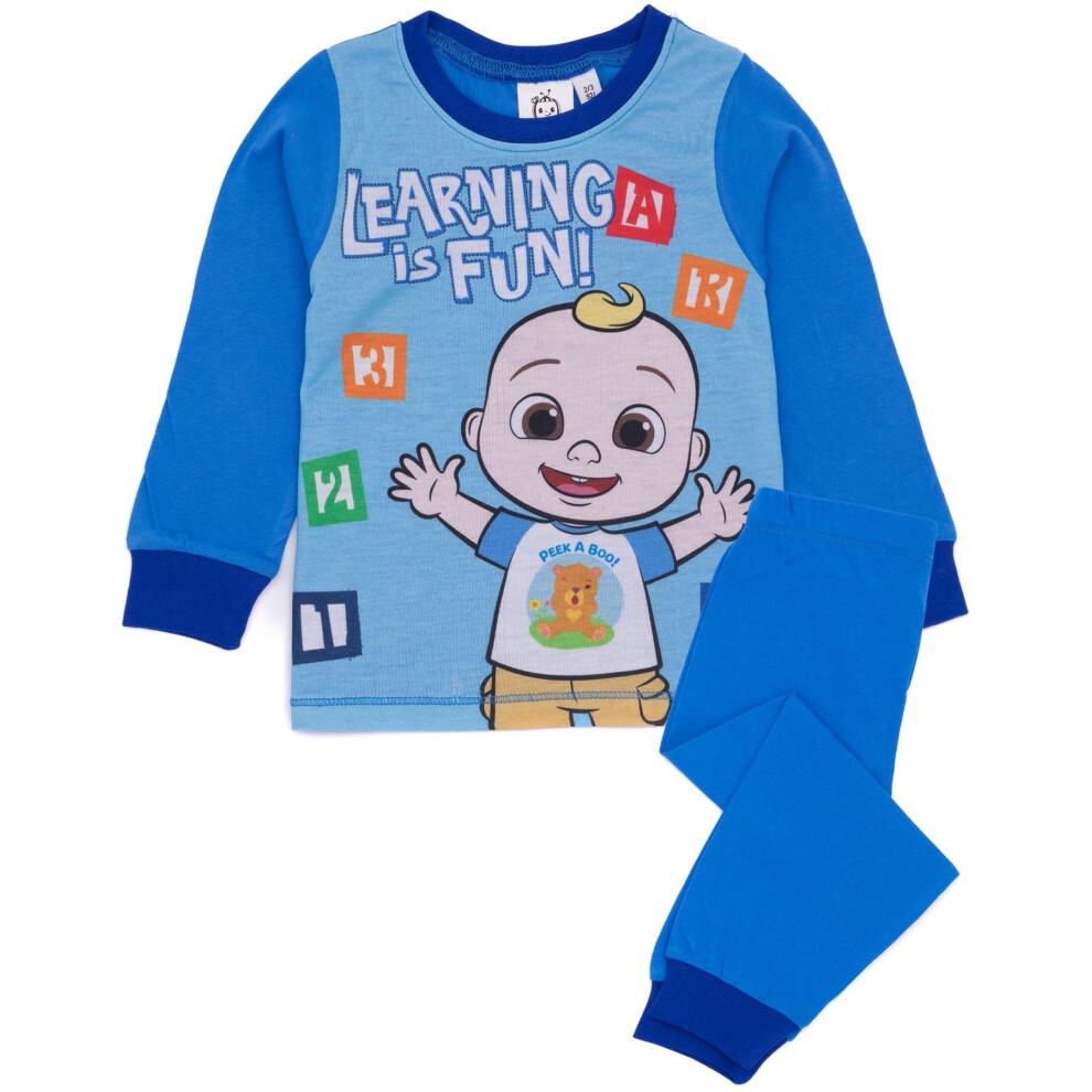 (12-18 Months) Cocomelon Long Sleeve Long Leg Pyjama Set (Boys Blue)