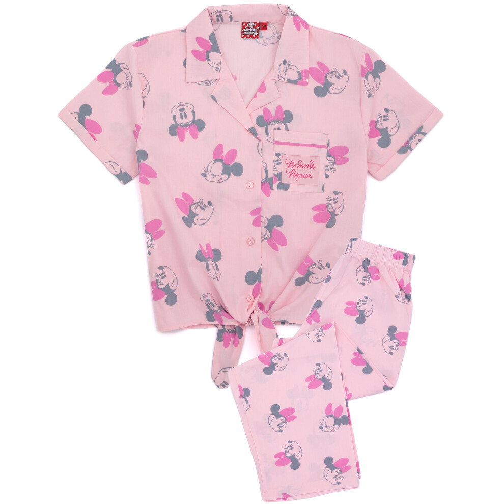 (10-11 Years) Disney Short Sleeve Long Leg Pyjama Set (Girls Pink)