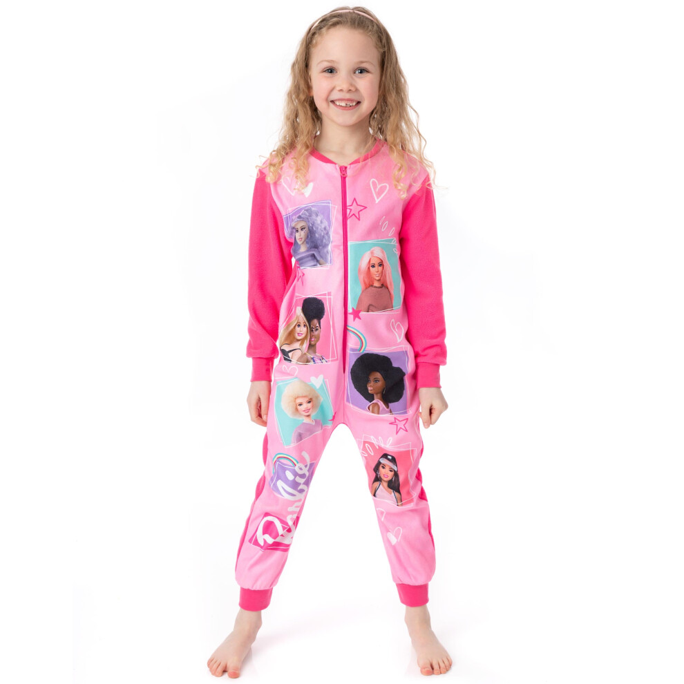 (9-10 Years) Barbie Onesie (Girls Pink)